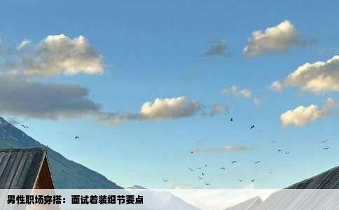 男性职场穿搭：面试着装细节要点