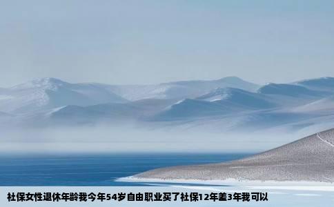 社保女性退休年龄我今年54岁自由职业买了社保12年差3年我可以