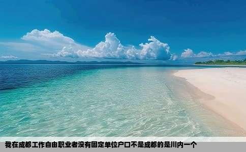 我在成都工作自由职业者没有固定单位户口不是成都的是川内一个