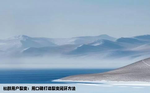 社群用户裂变：用口碑打造裂变闭环方法