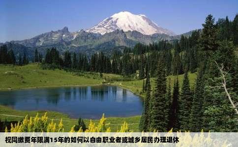 视同缴费年限满15年的如何以自由职业者或城乡居民办理退休