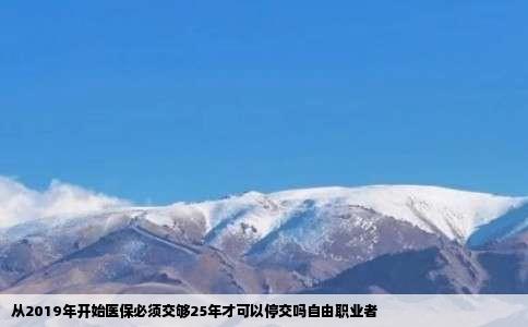 从2019年开始医保必须交够25年才可以停交吗自由职业者
