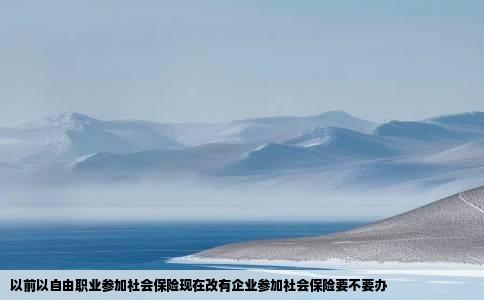 以前以自由职业参加社会保险现在改有企业参加社会保险要不要办