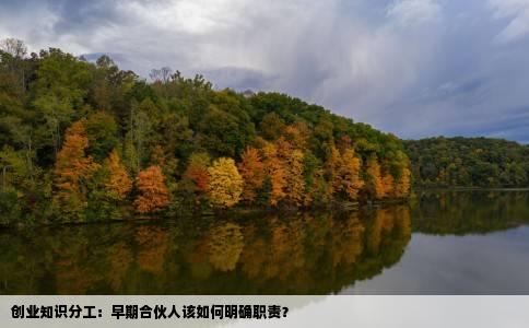 创业知识分工：早期合伙人该如何明确职责？