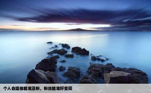 个人自媒体精准涨粉，粉丝精准好变现