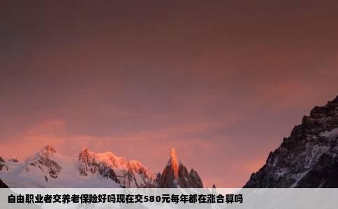 自由职业者交养老保险好吗现在交580元每年都在涨合算吗