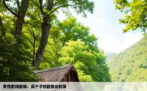 男性职场穿搭：高个子也能穿出利落