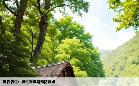 男性养生：男性更年期预防要点