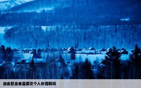 自由职业者需要交个人所得税吗