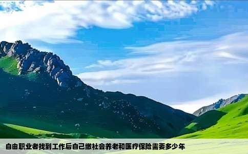 自由职业者找到工作后自己缴社会养老和医疗保险需要多少年