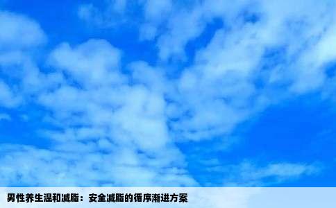 男性养生温和减脂：安全减脂的循序渐进方案