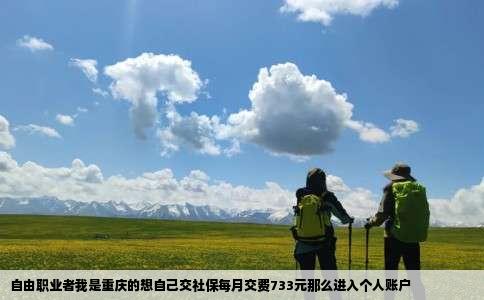 自由职业者我是重庆的想自己交社保每月交费733元那么进入个人账户