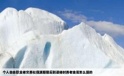 个人自由职业者交养社保满期限后到退体时养老金是怎么算的
