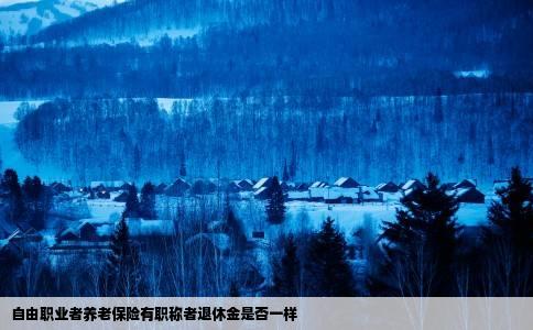 自由职业者养老保险有职称者退休金是否一样