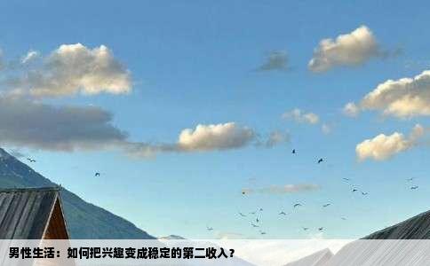 男性生活：如何把兴趣变成稳定的第二收入？