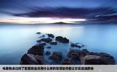 电脑有点过时了配置挺低该用什么样的常用软件能让它反应速度快