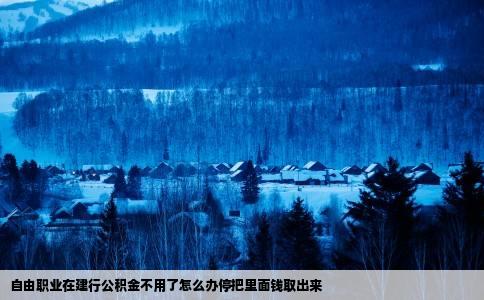 自由职业在建行公积金不用了怎么办停把里面钱取出来