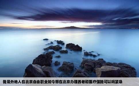 我是外地人在北京自由职业如今想在北京办理养老和医疗保险可以吗紧急