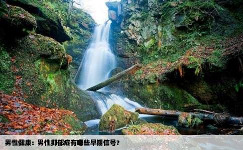 男性健康：男性抑郁症有哪些早期信号？