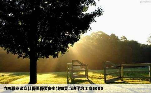 自由职业者交社保医保要多少钱如果当地平均工资5000