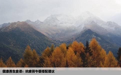 健康养生食谱：抗疲劳午餐搭配建议