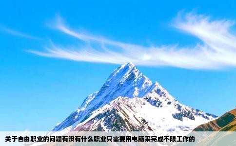 关于自由职业的问题有没有什么职业只需要用电脑来完成不限工作的