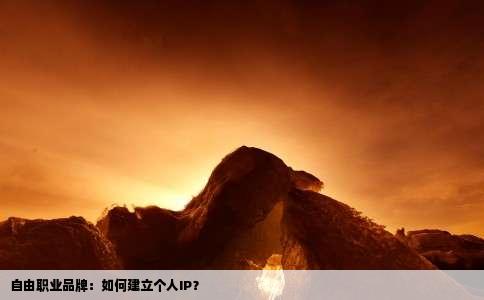 自由职业品牌：如何建立个人IP？