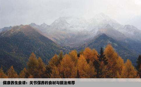 健康养生食谱：关节保养的食材与做法推荐