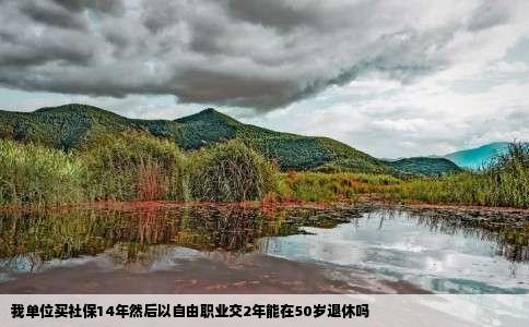 我单位买社保14年然后以自由职业交2年能在50岁退休吗