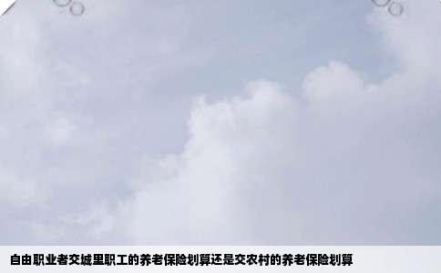 自由职业者交城里职工的养老保险划算还是交农村的养老保险划算