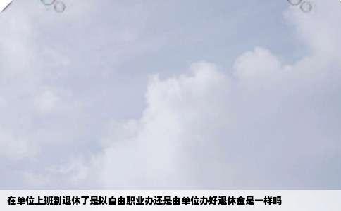 在单位上班到退休了是以自由职业办还是由单位办好退休金是一样吗