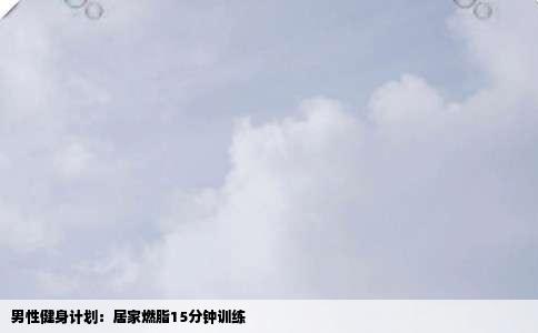 男性健身计划：居家燃脂15分钟训练
