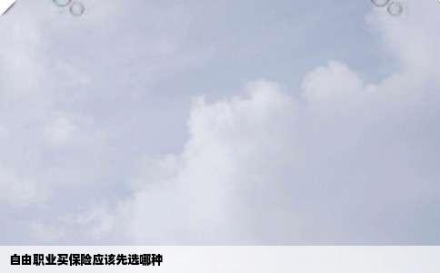 自由职业买保险应该先选哪种