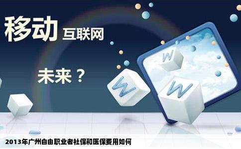 2013年广州自由职业者社保和医保费用如何