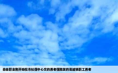 自由职业刚开始在市社保中心交的养老保险发的是城镇职工养老