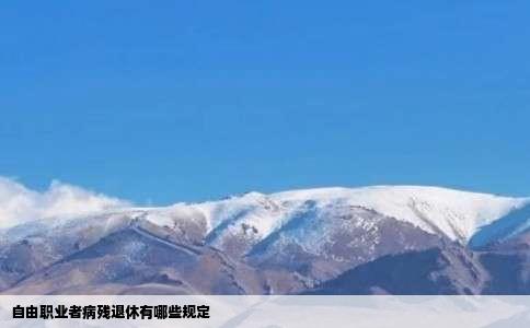 自由职业者病残退休有哪些规定