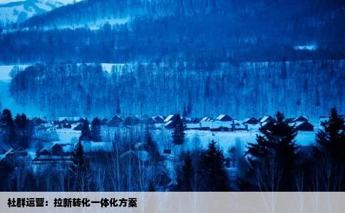 社群运营：拉新转化一体化方案