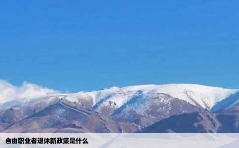 自由职业者退休新政策是什么