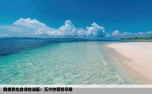 健康养生食谱快速版：五分钟营养早餐