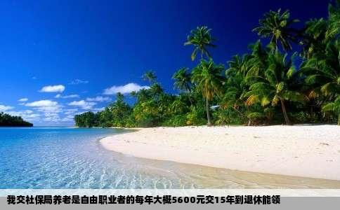 我交社保局养老是自由职业者的每年大概5600元交15年到退休能领
