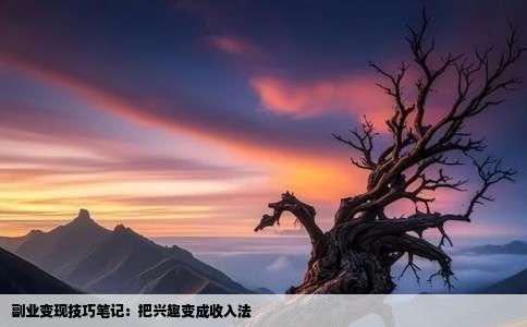 副业变现技巧笔记：把兴趣变成收入法
