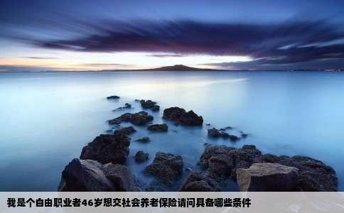 我是个自由职业者46岁想交社会养老保险请问具备哪些条件