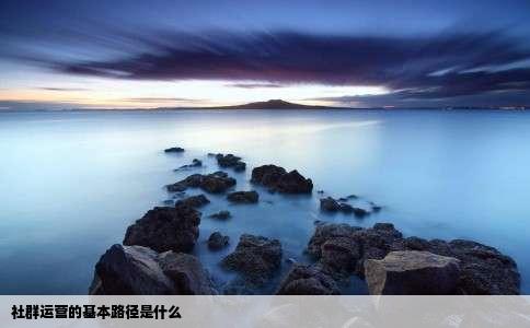 社群运营的基本路径是什么