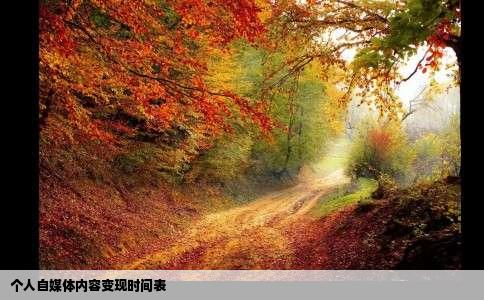 个人自媒体内容变现时间表