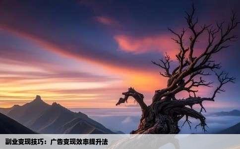 副业变现技巧：广告变现效率提升法