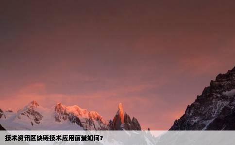 技术资讯区块链技术应用前景如何？